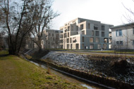 Visualisierung Architektur Wettbewerb Aussen Wohnungsbau Zeughausstrasse Winterthur Schweiz 2011