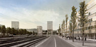 Visualisierung Architektur Studie Aussen Hochhaus Steinach 2012