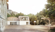 Visualisierung Architektur Wettbewerb Aussen Primarschule Freiburg 2015