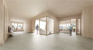 Visualisierung Architektur Wettbewerb Aussen Schulhaus Schafisheim 2016 1. Platz